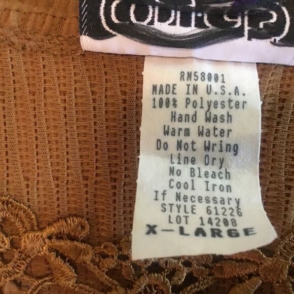 NWOT Copy Cats Brand Ginger Color S/S Blouse Womens Size XL - Picture 3 of 8